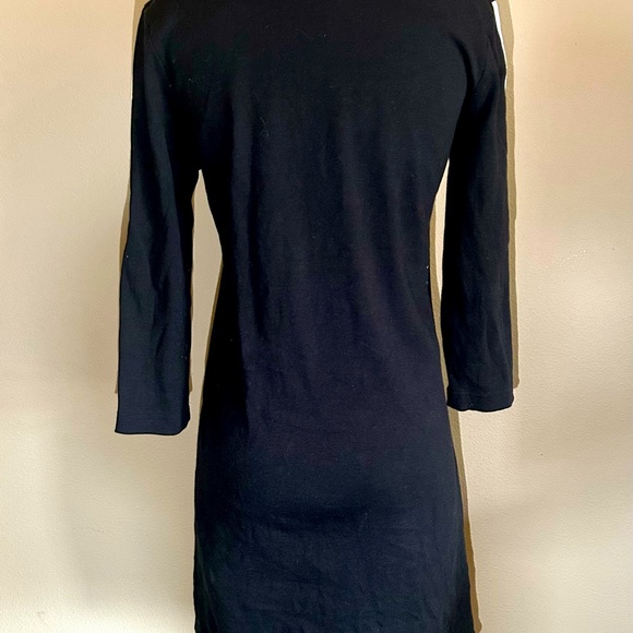 Adidas black white stripe ribbed sweater dress size Medium - Picture 2 of 7